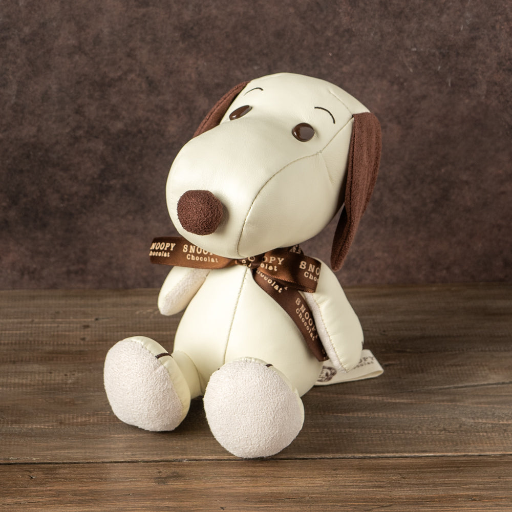 Snoopy Chocolat Leather Plush Toy