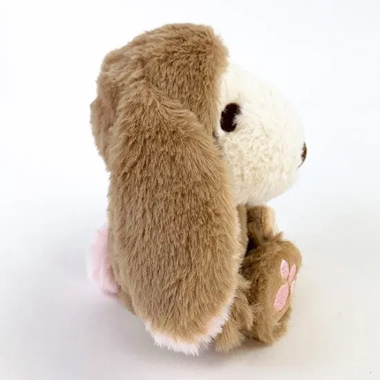Snoopy Fluffy Lop Ear Bunny Brown Plush
