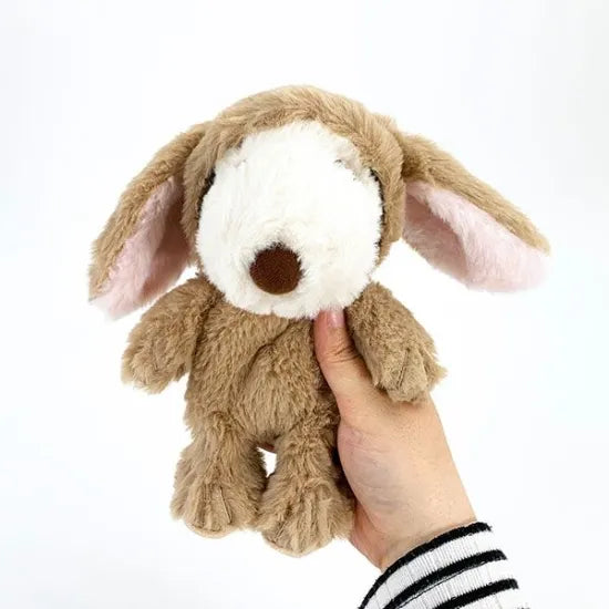 Snoopy Fluffy Lop Ear Bunny Brown Plush