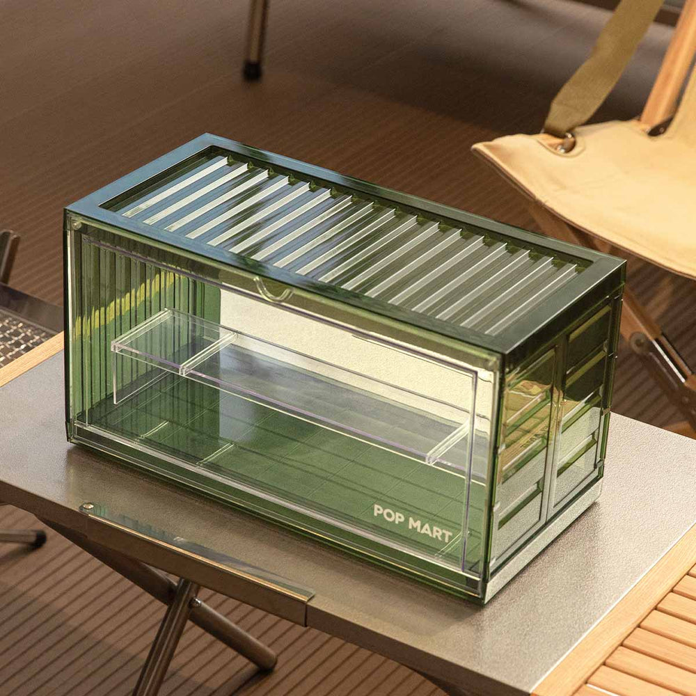 
                
                    Load image into Gallery viewer, POP MART Assembled Display Container (Transparent Green)
                
            