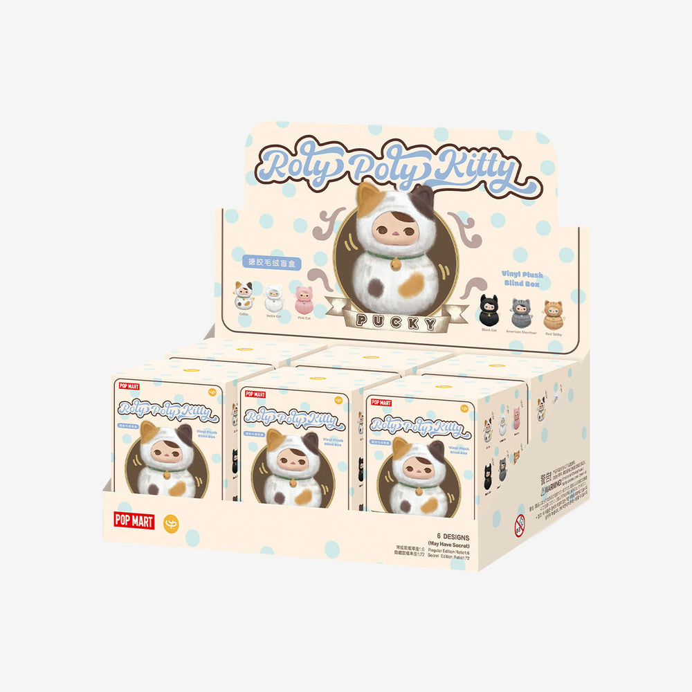 
                
                    Load image into Gallery viewer, PUCKY Roly-Poly Kitty Series-Vinyl Plush Blind Box
                
            