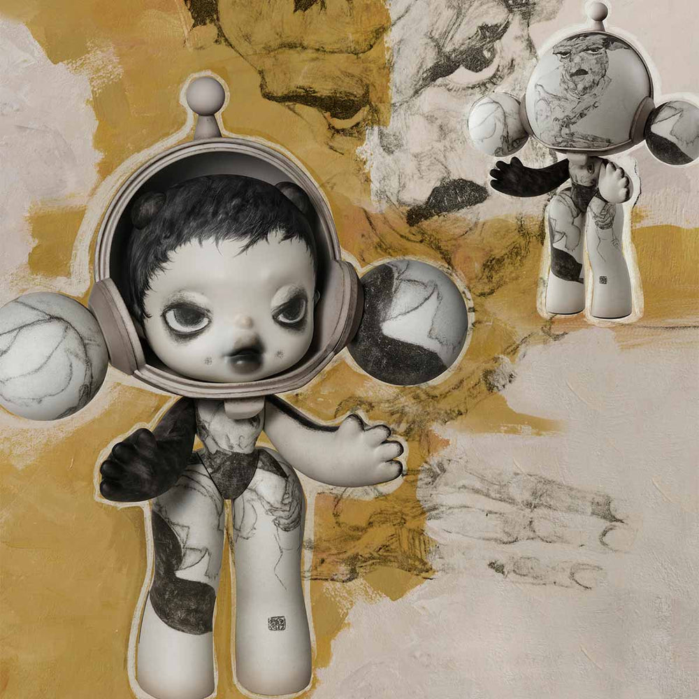 MEGA α SKULLPANDA 400% Egon Schiele