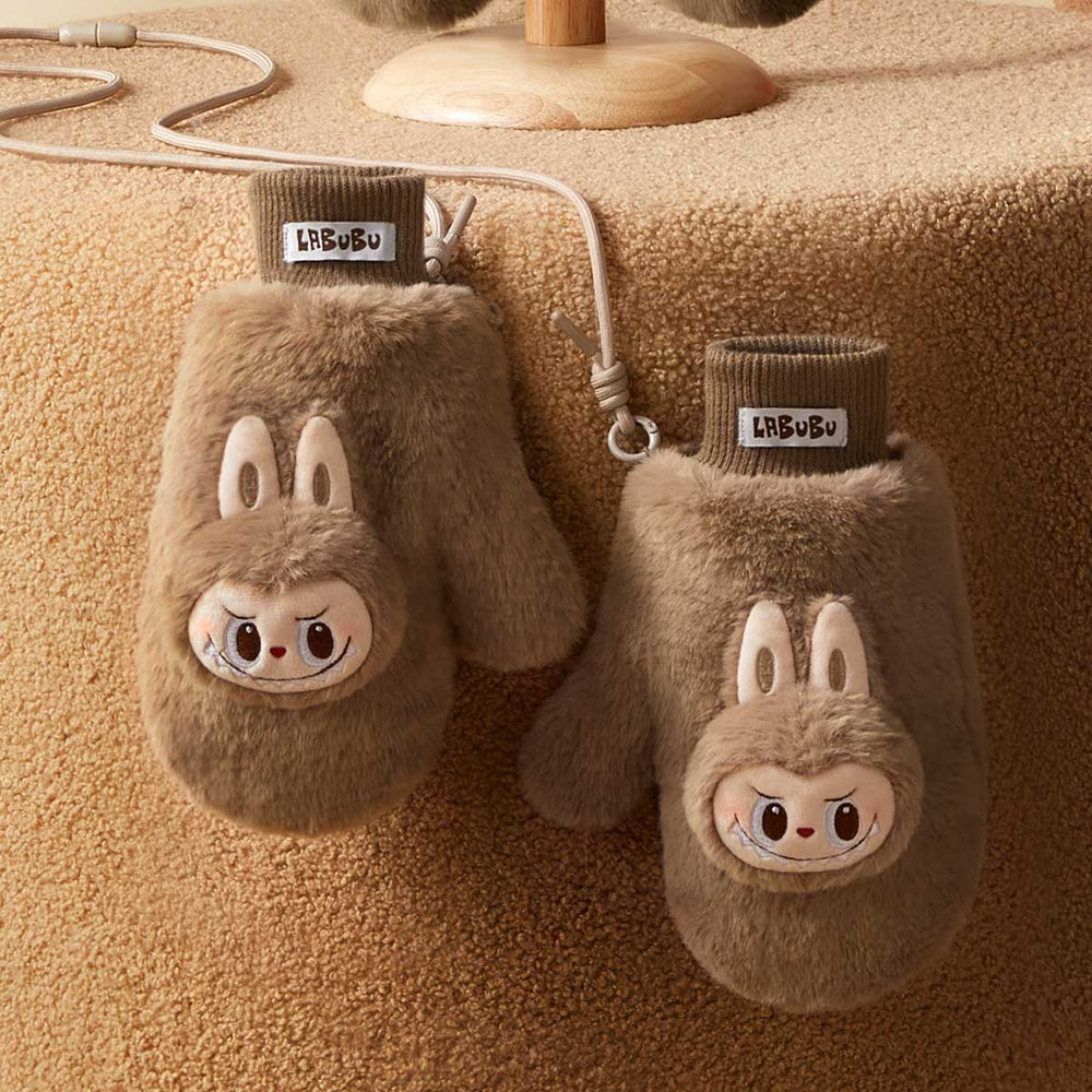 
                
                    Load image into Gallery viewer, Warm Fluffy Holiday Series- LABUBU Plush Gloves
                
            