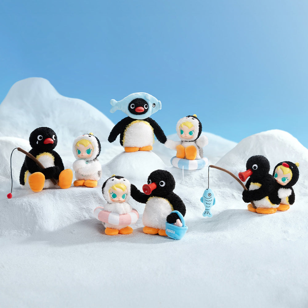
                
                    Load image into Gallery viewer, Baby Molly × Pingu Happy Fishing Series-Vinyl Plush Pendant Blind Box
                
            