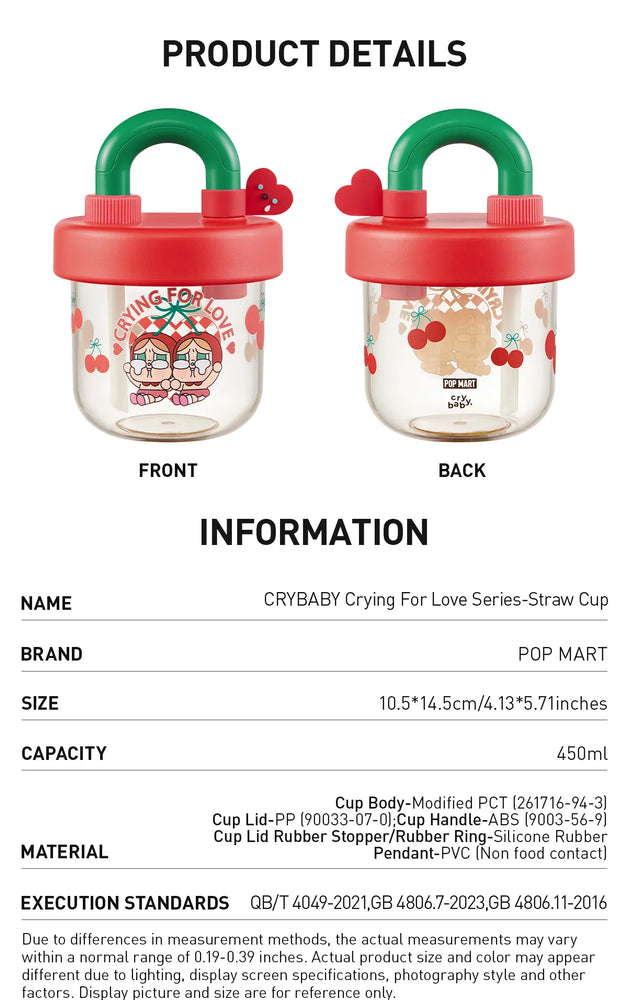 CRYBABY Crying For Love Series-Straw Cup