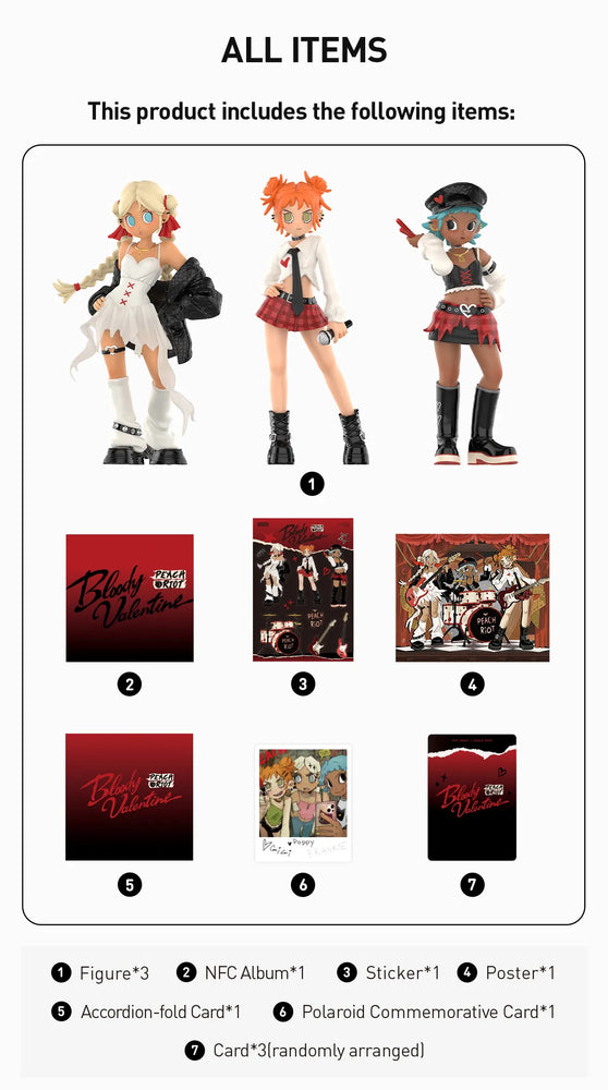 Peach Riot Bloody Valentine Figures