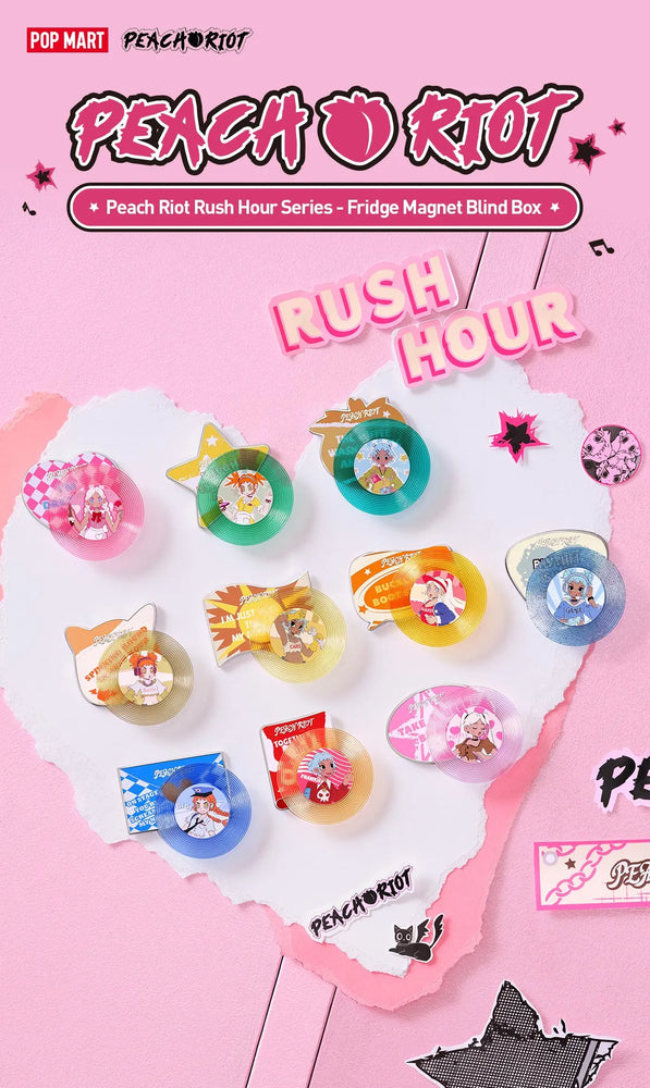 Peach Riot Rush Hour Series Fridge Magnet