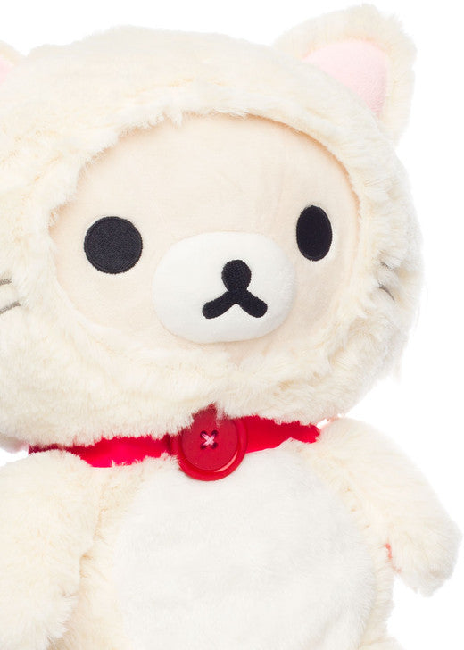 
                
                    Load image into Gallery viewer, Korilakkuma San-X Original In A White Fluffy Cat Costume
                
            