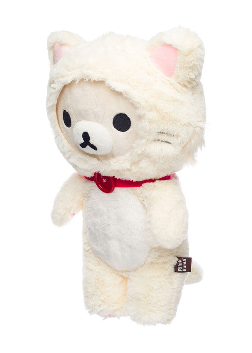 
                
                    Load image into Gallery viewer, Korilakkuma San-X Original In A White Fluffy Cat Costume
                
            