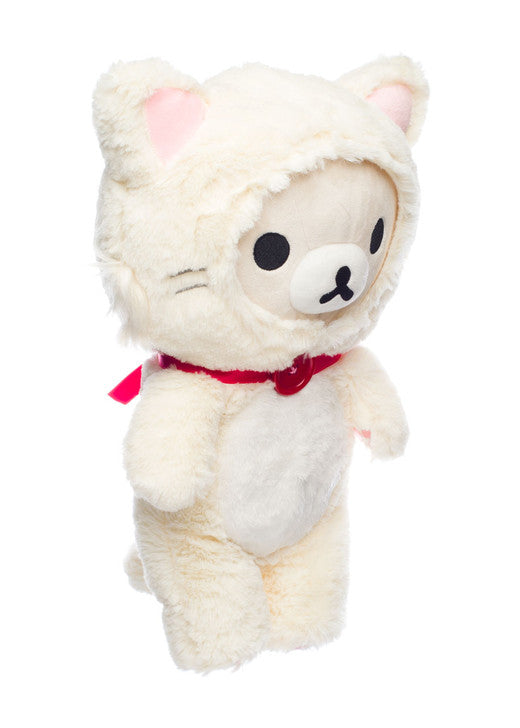 
                
                    Load image into Gallery viewer, Korilakkuma San-X Original In A White Fluffy Cat Costume
                
            