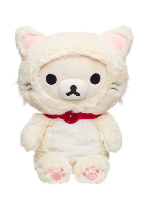 
                
                    Load image into Gallery viewer, Korilakkuma San-X Original In A White Fluffy Cat Costume
                
            