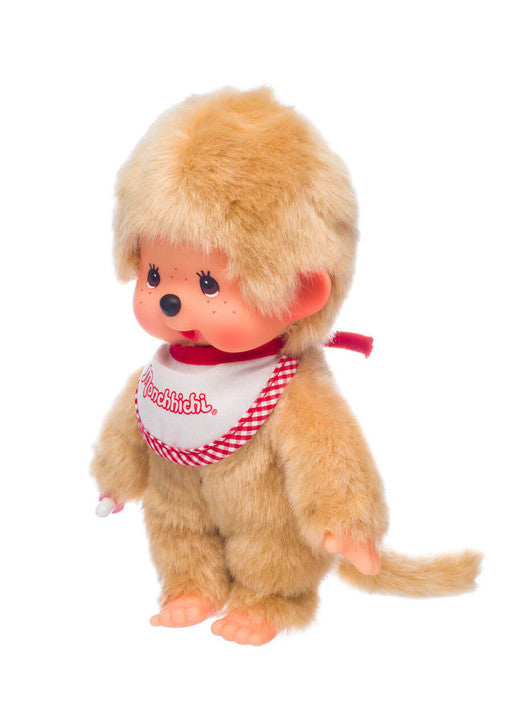 Monchhichi Beige Boy With Bib - Red/White