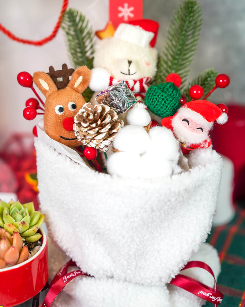 
                
                    Load image into Gallery viewer, &amp;quot;Santa Bouquet&amp;quot; Korean Succulents Combo - Gift Bag
                
            
