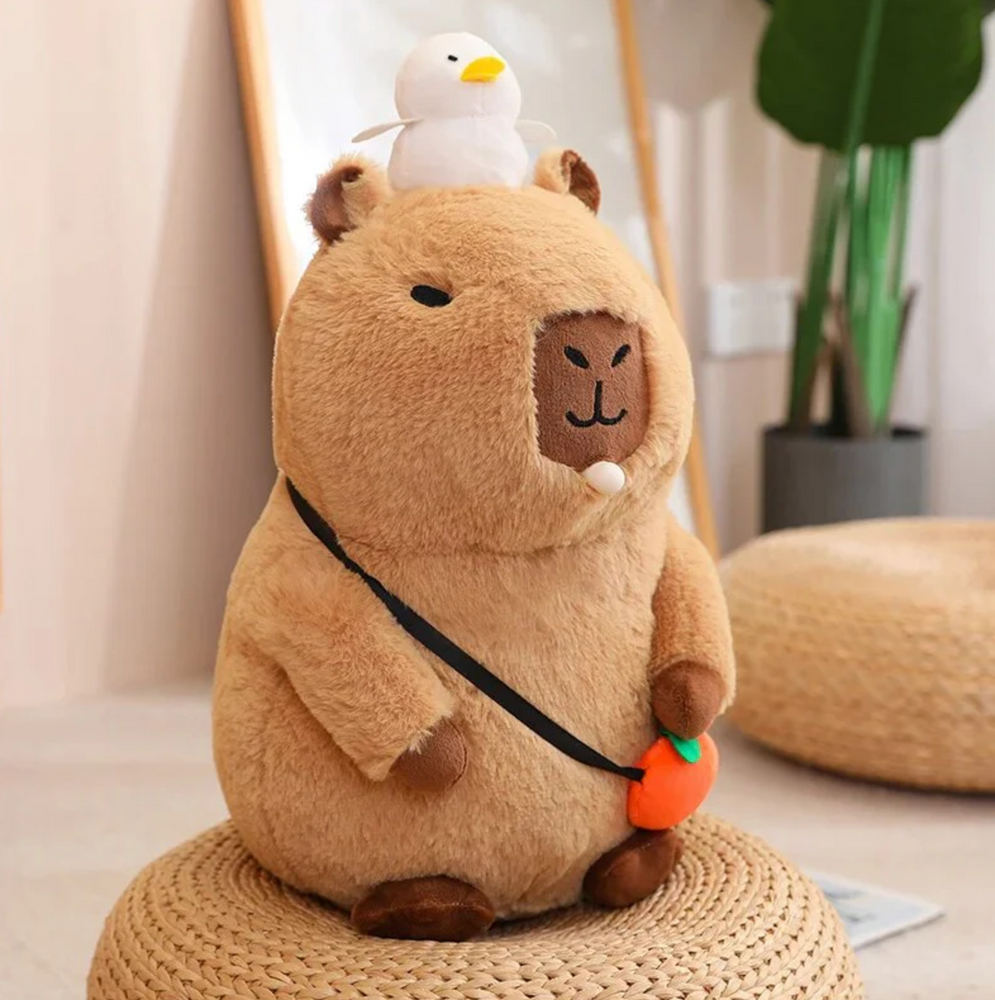 Capybara Plushy with Orange