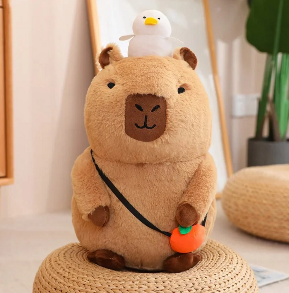 Capybara Plushy with Orange