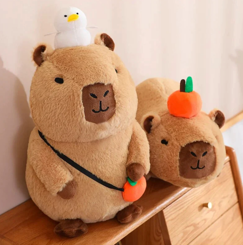 Capybara Plushy with Orange