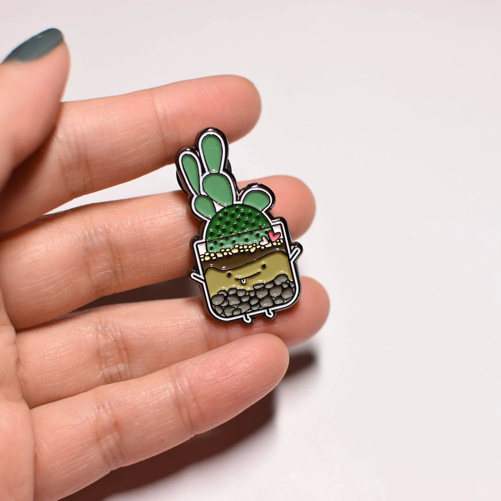 
                
                    Load image into Gallery viewer, Terrarium Cacti Soft Enamel Pin
                
            