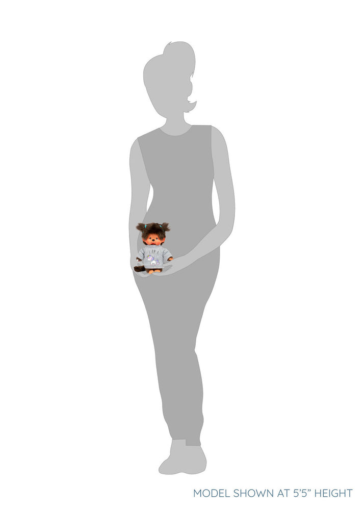 Monchhichi Girl w/ Unicorn Sweater Doll