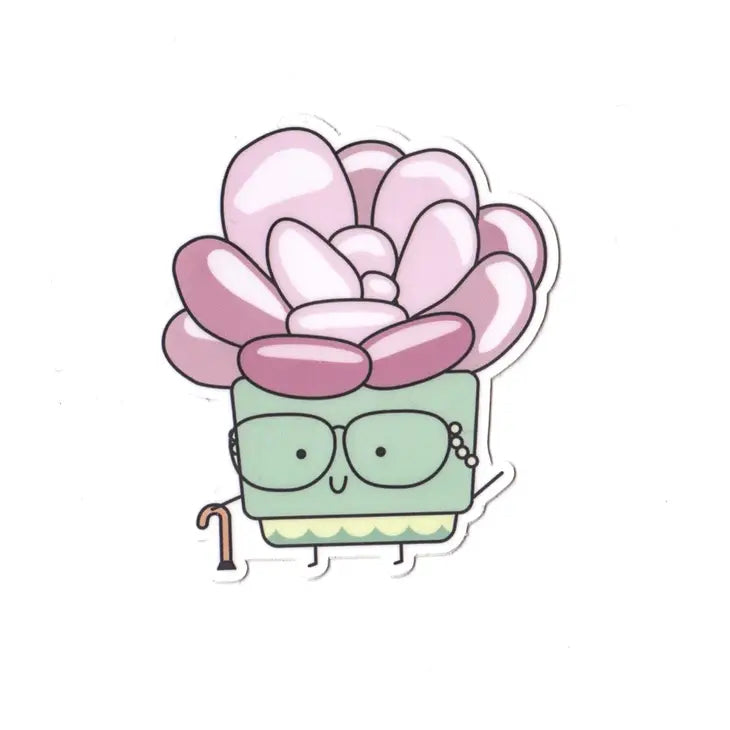 Succulent Granny Vinyl Sticker