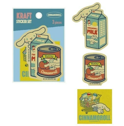Sanrio Characters Craft Sticker Set Retro Market
