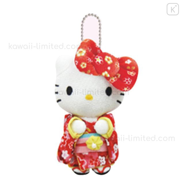 Sanrio Hello Kitty Sakura Kimono Red Keychain