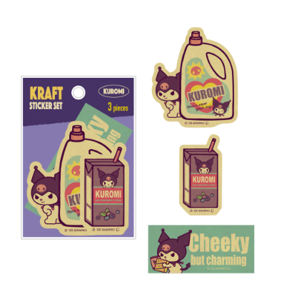 Sanrio Characters Craft Sticker Set Retro Market