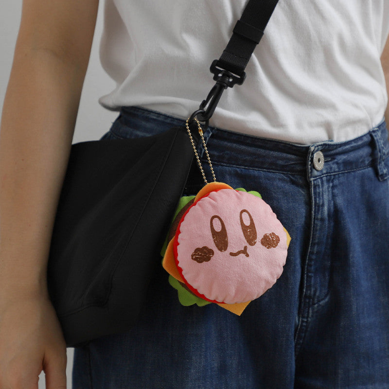 Kirby Café Plush Keychain Burger