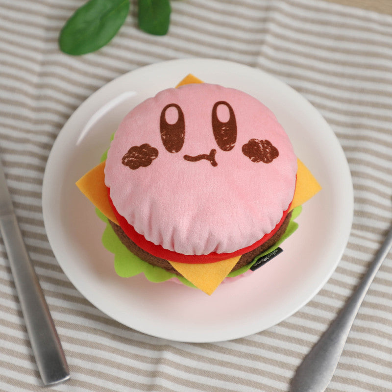 Kirby Café Plush Keychain Burger