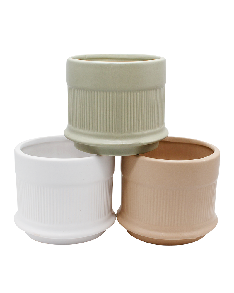 Three Coloured Column Pots
