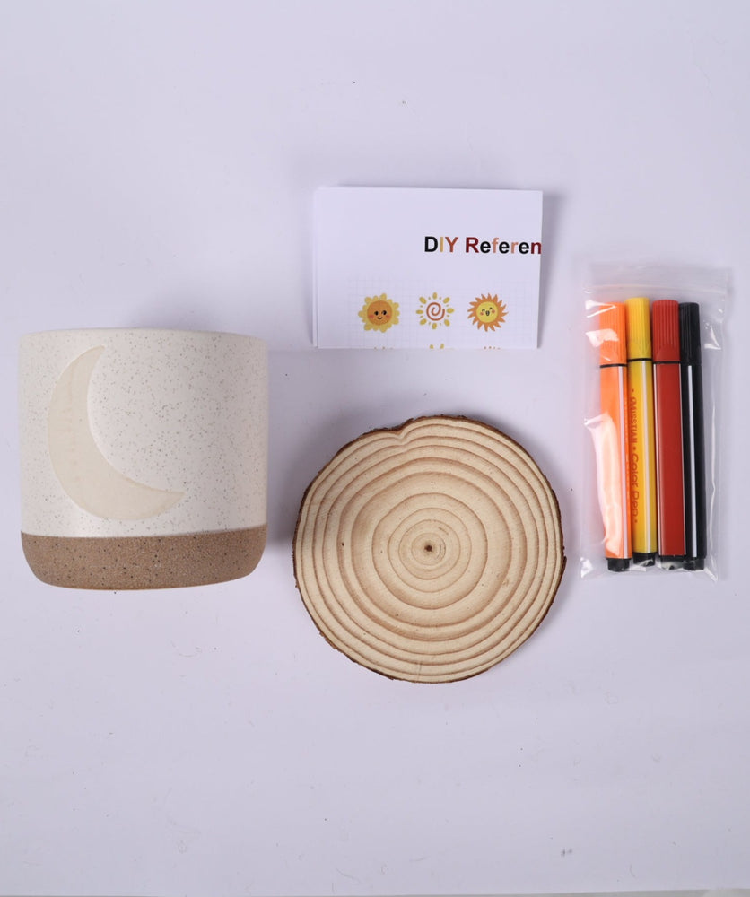 
                
                    Load image into Gallery viewer, DIY Sun&amp;amp;Moon Pot with Pen and Saucer
                
            