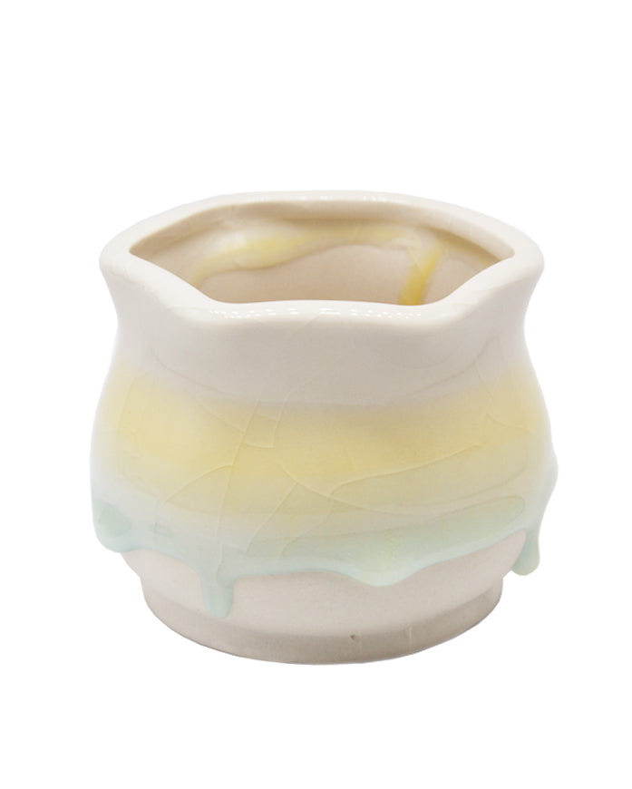 Dripping Glazed Lotus - white/yellow