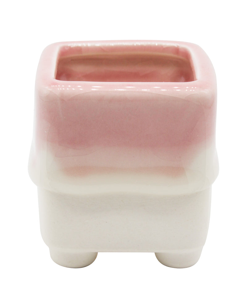 Dripping Glazed Finger Pots Pink Color