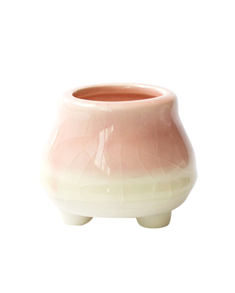 Dripping Glazed Finger Pots Pink Color
