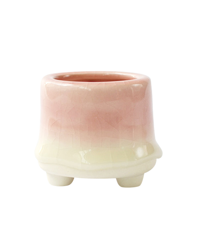 Dripping Glazed Finger Pots Pink Color
