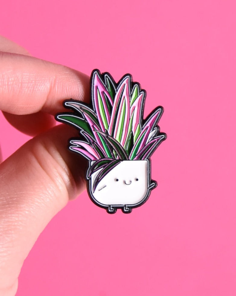 Tradescantia spathacea Soft Enamel Pin