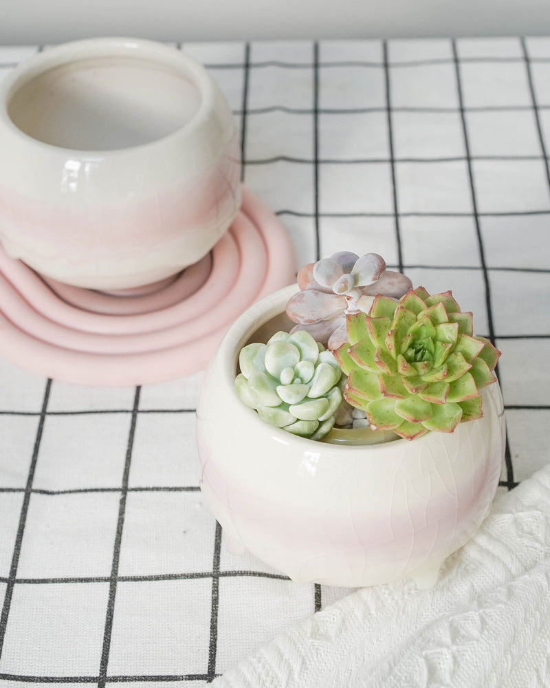 Dripping Glazed White Dream Bowl