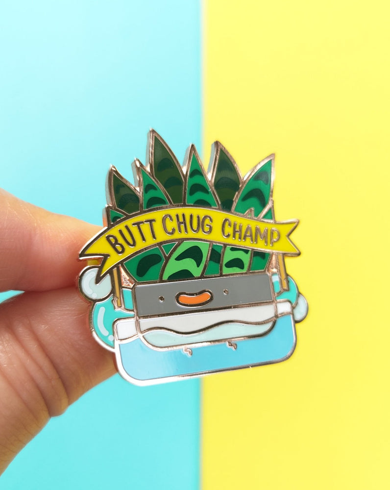 Butt Chug Champ Hard Enamel Pin