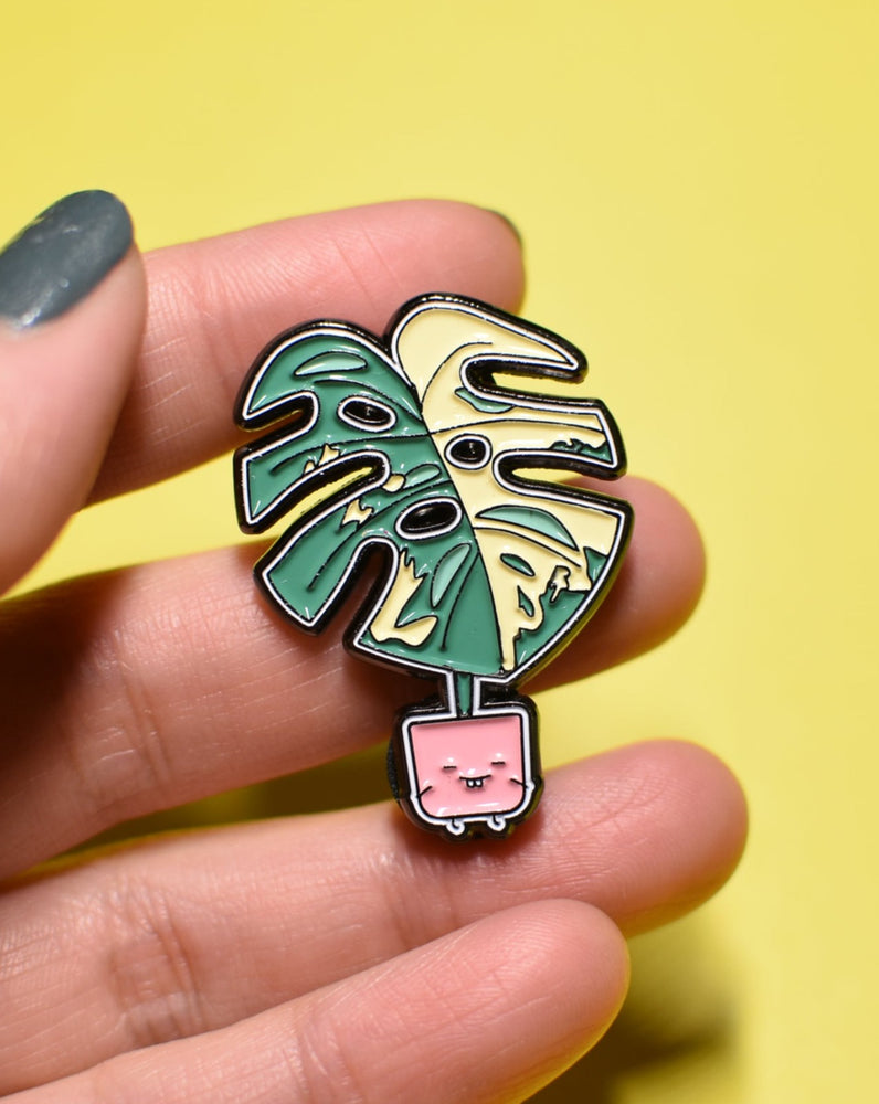 Variegated Monstera Soft Enamel Pin