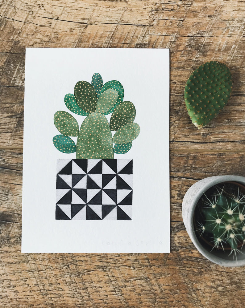 Bunny Ear Cactus A5 Print